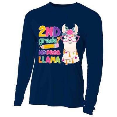 2nd Grade? No Prob Llama Cooling Performance Long Sleeve Crew