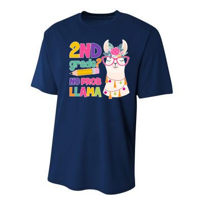 2nd Grade? No Prob Llama Youth Performance Sprint T-Shirt