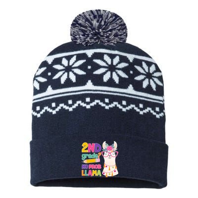 2nd Grade? No Prob Llama USA-Made Snowflake Beanie