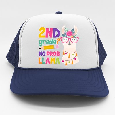 2nd Grade? No Prob Llama Trucker Hat