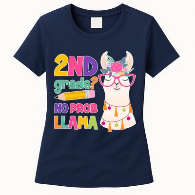 2nd Grade? No Prob Llama Womens T-Shirt