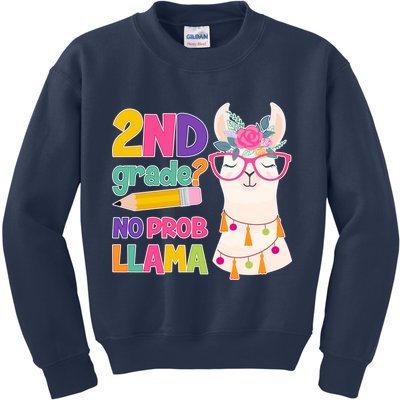 2nd Grade? No Prob Llama Kids Sweatshirt