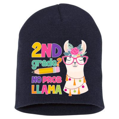 2nd Grade? No Prob Llama Short Acrylic Beanie