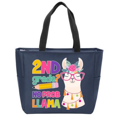 2nd Grade? No Prob Llama Zip Tote Bag