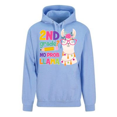 2nd Grade? No Prob Llama Unisex Surf Hoodie