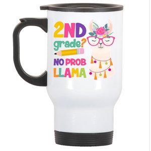 2nd Grade? No Prob Llama Stainless Steel Travel Mug