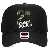2nd Grade Rocks Camo High Crown Mesh Back Trucker Hat