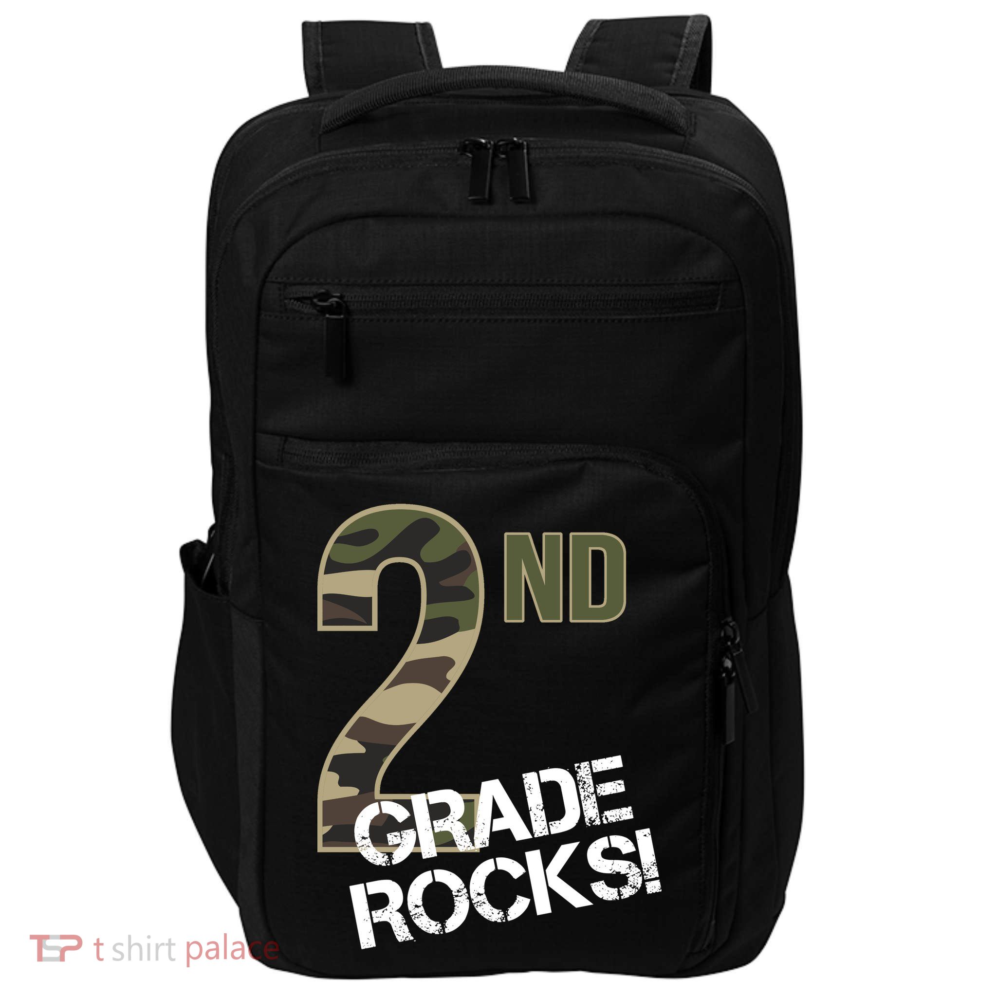 2nd Grade Rocks Camo Impact Tech Backpack
