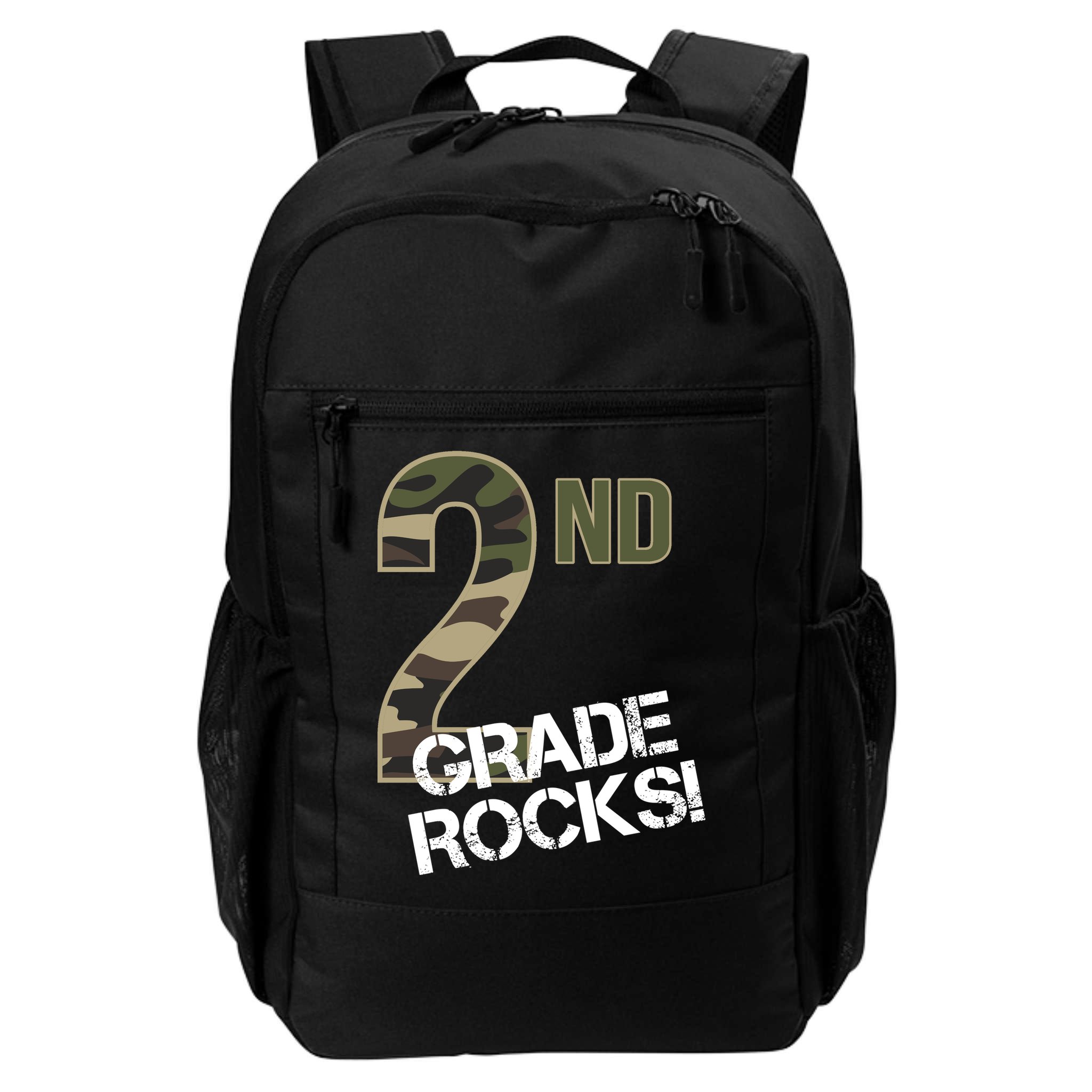 2nd Grade Rocks Camo Backpack