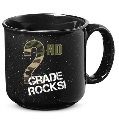 2nd Grade Rocks Camo 15oz Campfire Ceramic Mug