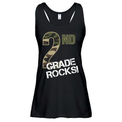 2nd Grade Rocks Camo Ladies Essential Flowy Tank