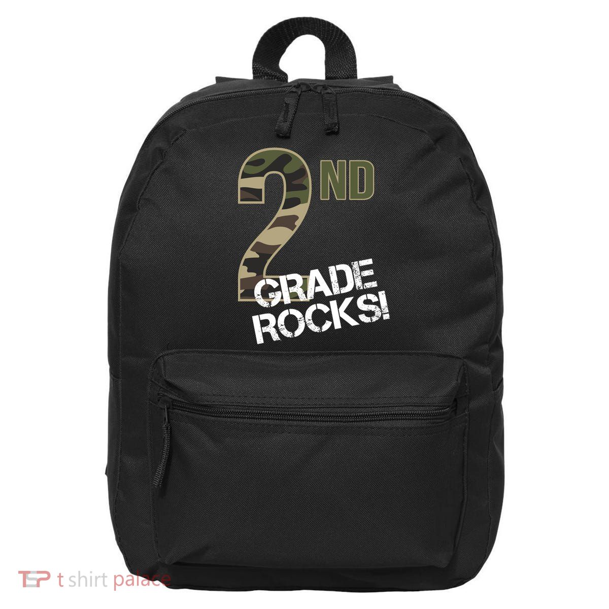 2nd Grade Rocks Camo 16 in Basic Backpack