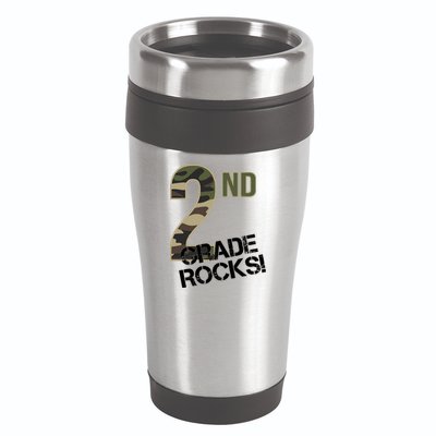 2nd Grade Rocks Camo 16oz Travel Tumbler
