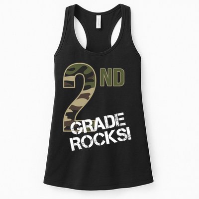 2nd Grade Rocks Camo Womens Tank Top