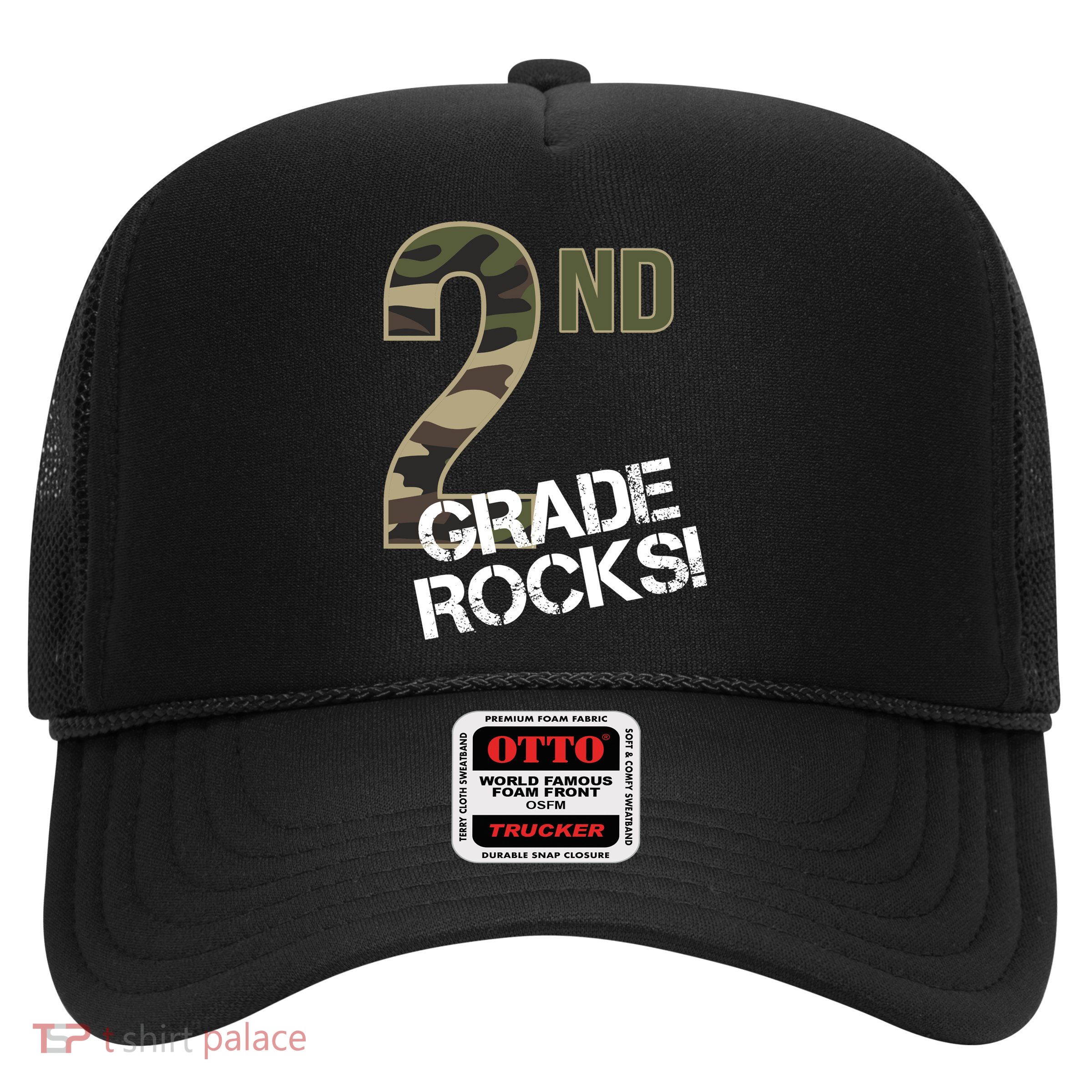 2nd Grade Rocks Camo Trucker Hat