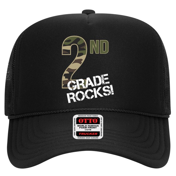 2nd Grade Rocks Camo Trucker Hat