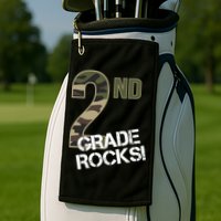 2nd Grade Rocks Camo Golf Towel