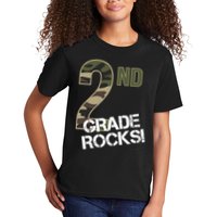 2nd Grade Rocks Camo Kids T-Shirt