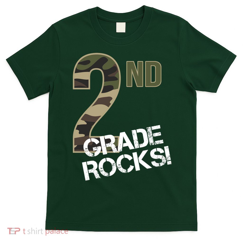 2nd Grade Rocks Camo T-Shirt