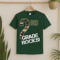 2nd Grade Rocks Camo T-Shirt