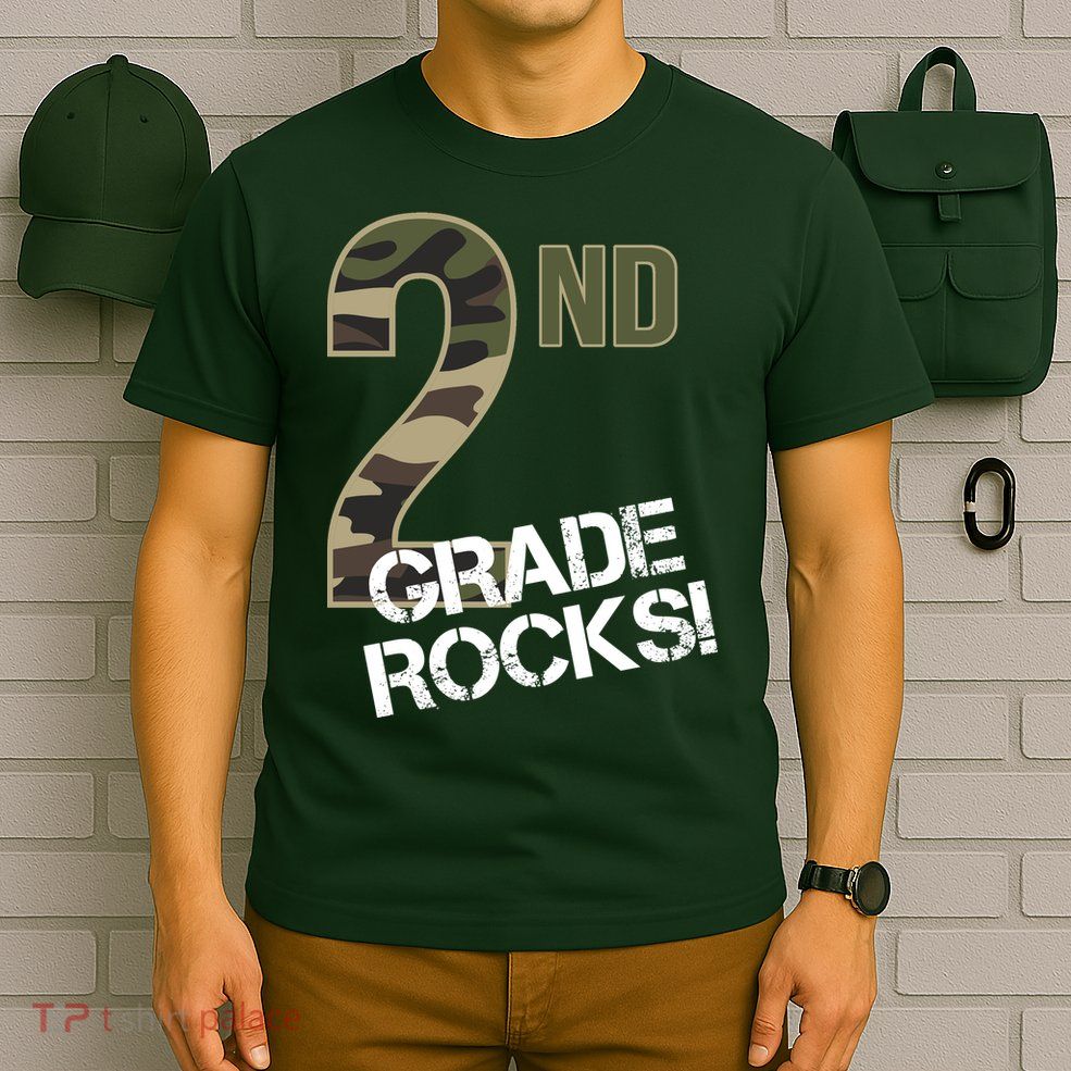 2nd Grade Rocks Camo T-Shirt