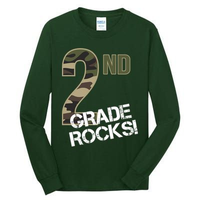 2nd Grade Rocks Camo Tall Long Sleeve T-Shirt