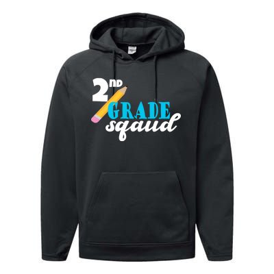 2nd Grade Squad School Pencil Performance Fleece Hoodie