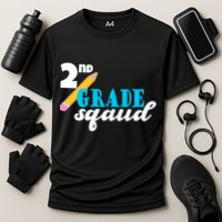 2nd Grade Squad School Pencil Cooling Performance Crew T-Shirt