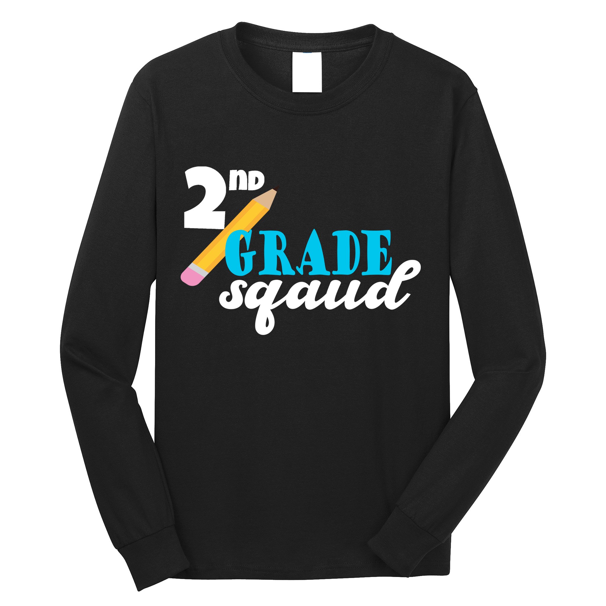 2nd Grade Squad School Pencil Long Sleeve Shirt
