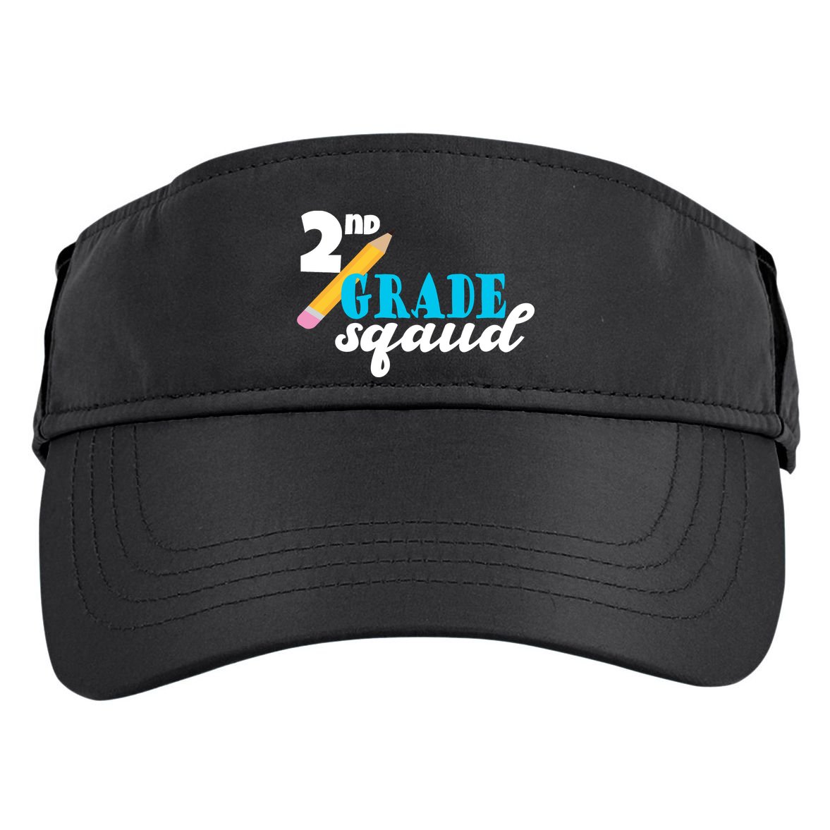 2nd Grade Squad School Pencil Adult Drive Performance Visor