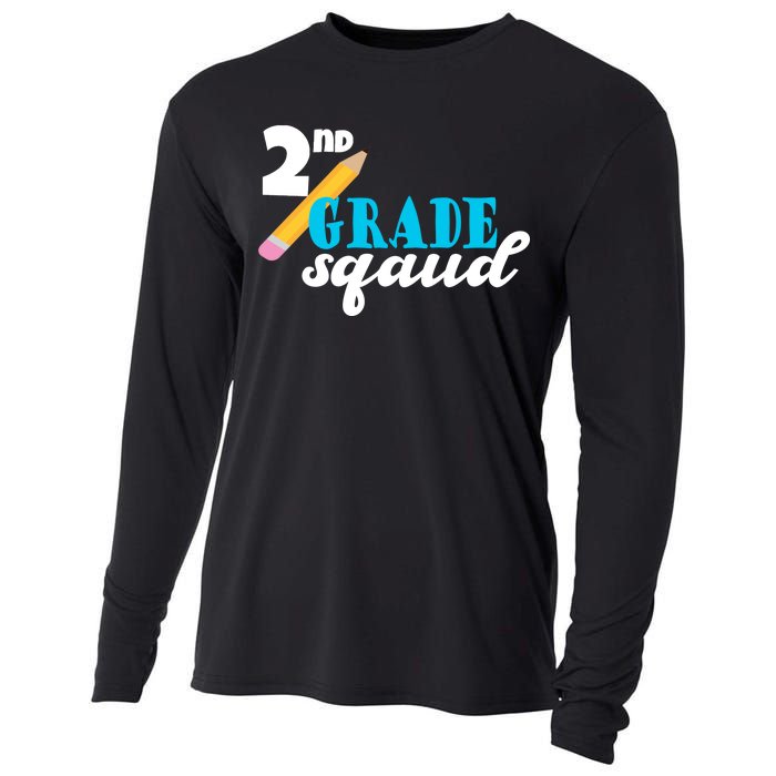 2nd Grade Squad School Pencil Cooling Performance Long Sleeve Crew