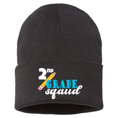2nd Grade Squad School Pencil Sustainable Knit Beanie