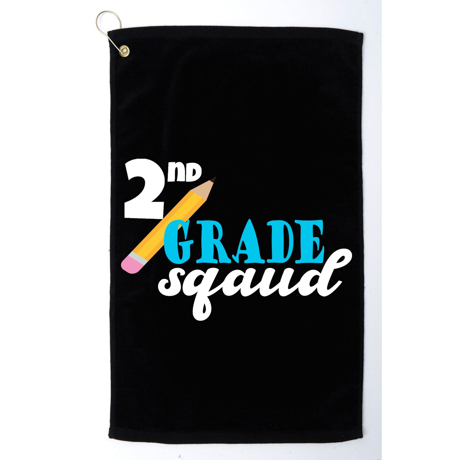 2nd Grade Squad School Pencil Golf Towel