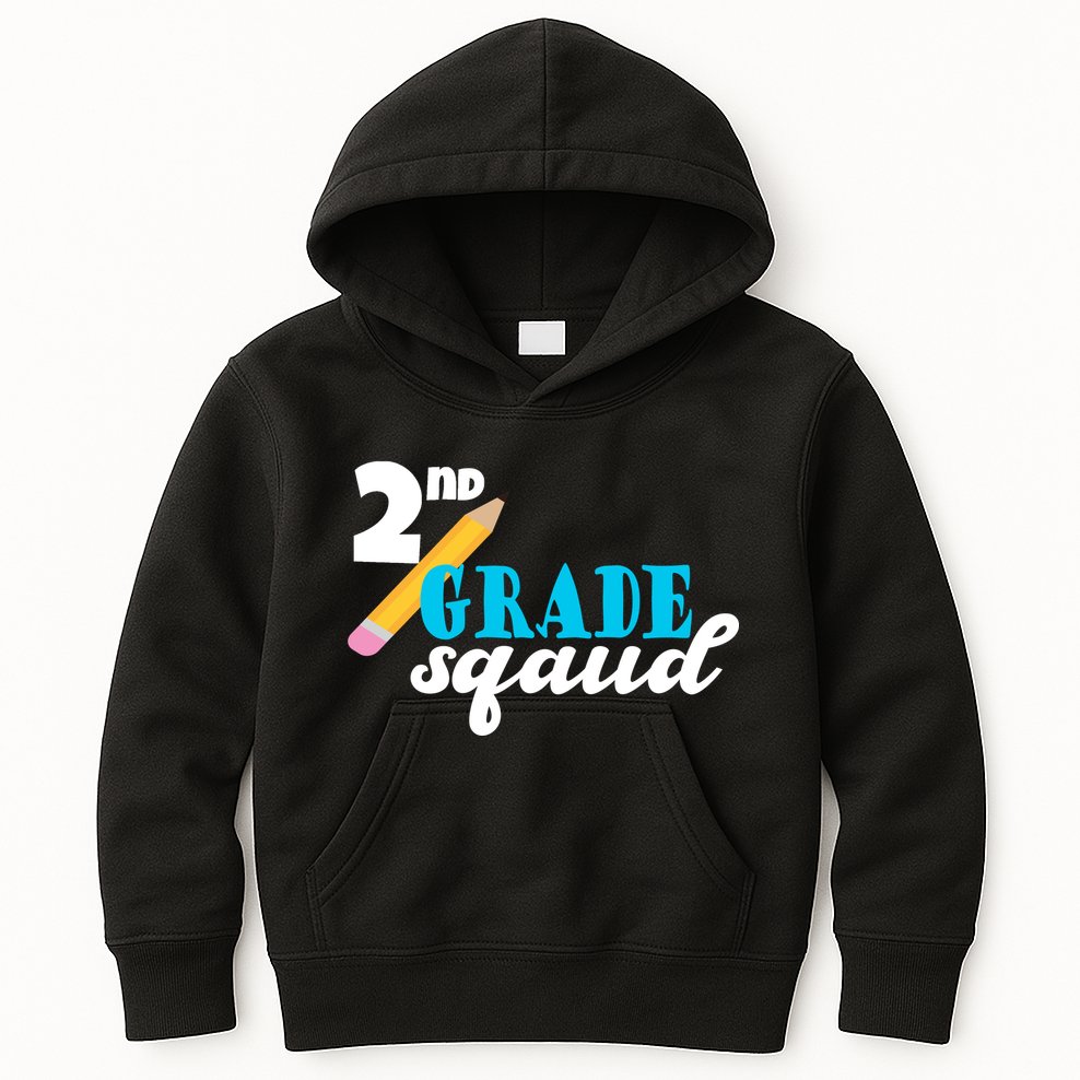 2nd Grade Squad School Pencil Kids Hoodie