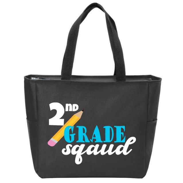 2nd Grade Squad School Pencil Zip Tote Bag