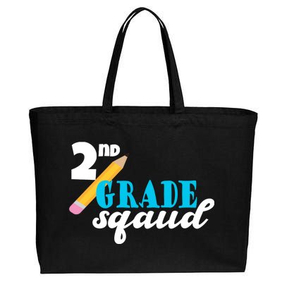 2nd Grade Squad School Pencil Cotton Canvas Jumbo Tote