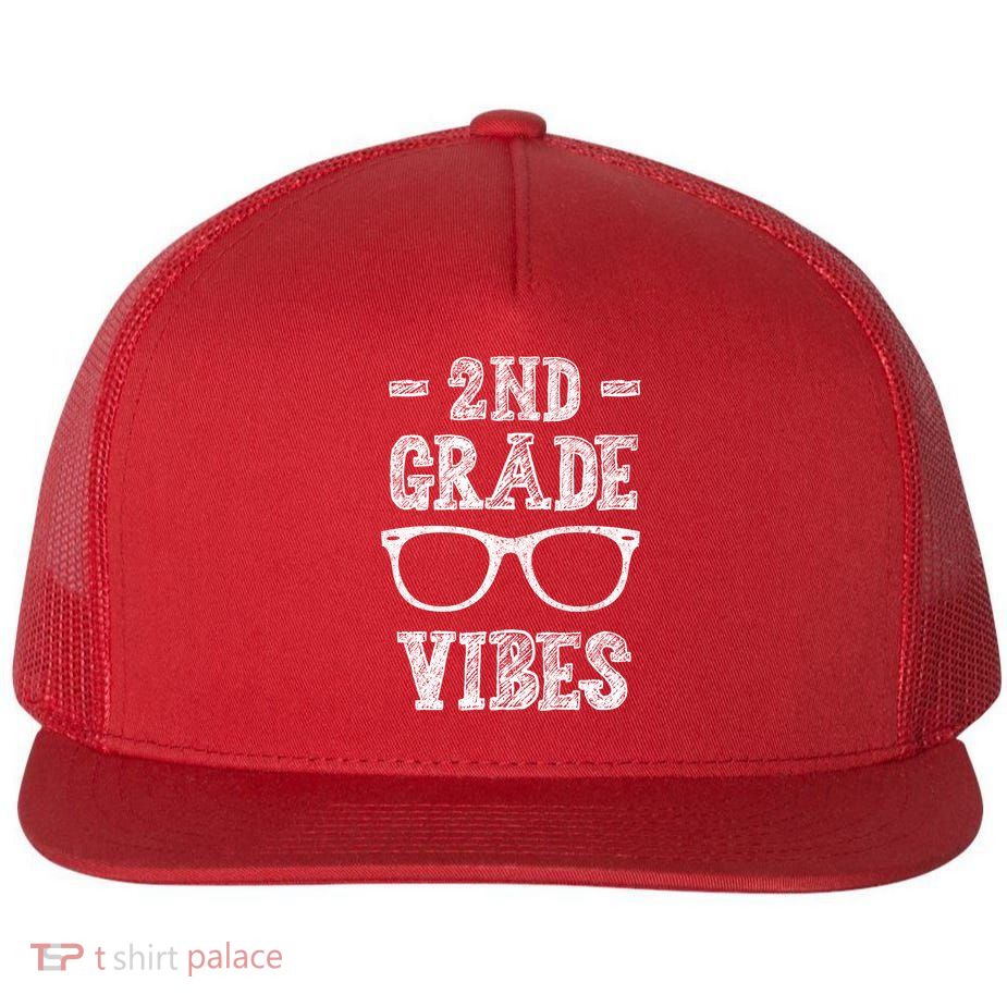 2nd Grade Vibes Flat Bill Trucker Hat