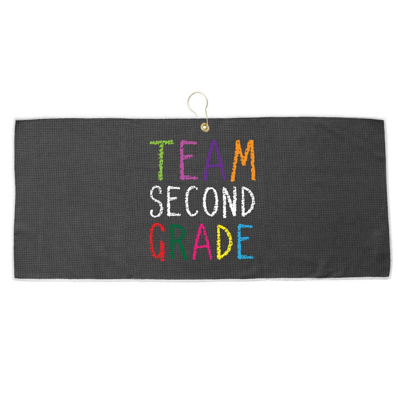 2nd Team Second Grade Large Microfiber Waffle Golf Towel