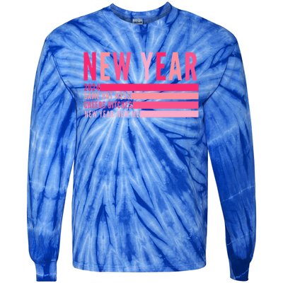 2024 New Year Same Hot Mess Cheers Bitches Gift Tie-Dye Long Sleeve Shirt