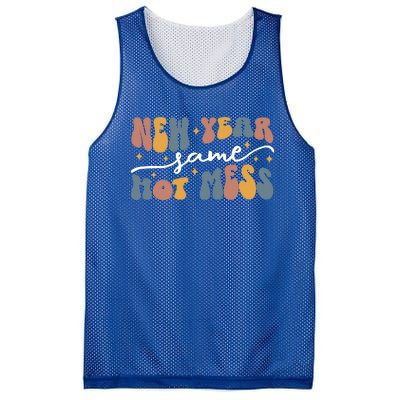 2024 New Year Same Hot Mess Party 2024 Happy New Year Funny Gift Mesh Reversible Basketball Jersey Tank