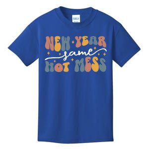 2024 New Year Same Hot Mess Party 2024 Happy New Year Funny Gift Kids T-Shirt