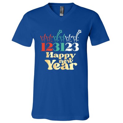 2024 New Years Eve 123123 Cute Gift V-Neck T-Shirt