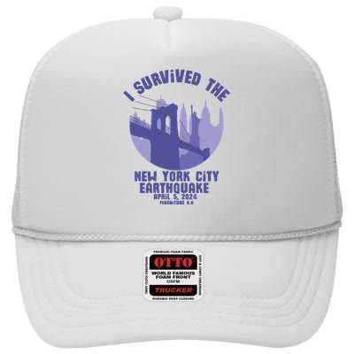 2024 New York City Earthquake Survivor High Crown Mesh Back Trucker Hat