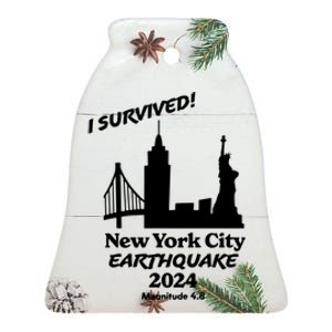 2024 New York City Earthquake Survivor Natural Disaster Ceramic Bell Ornament