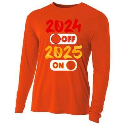 2024 Off 2025 On Happy New Year 2025 Nye New Years Eve Party Funny Gift Cooling Performance Long Sleeve Crew