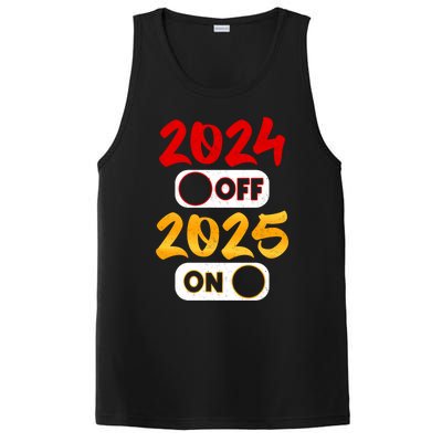 2024 Off 2025 On Happy New Year 2025 Nye New Years Eve Party Funny Gift PosiCharge Competitor Tank