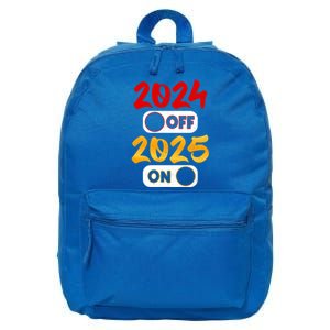 2024 Off 2025 On Happy New Year 2025 Nye New Years Eve Party Funny Gift 16 in Basic Backpack