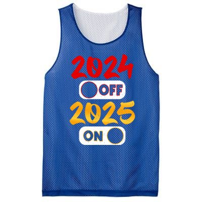 2024 Off 2025 On Happy New Year 2025 Nye New Years Eve Party Funny Gift Mesh Reversible Basketball Jersey Tank