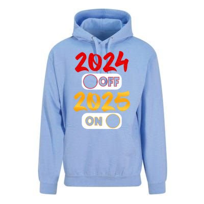 2024 Off 2025 On Happy New Year 2025 Nye New Years Eve Party Funny Gift Unisex Surf Hoodie