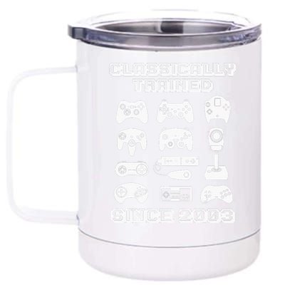 2003 Old School Video Game Theme Birthday 12 oz Stainless Steel Tumbler Cup